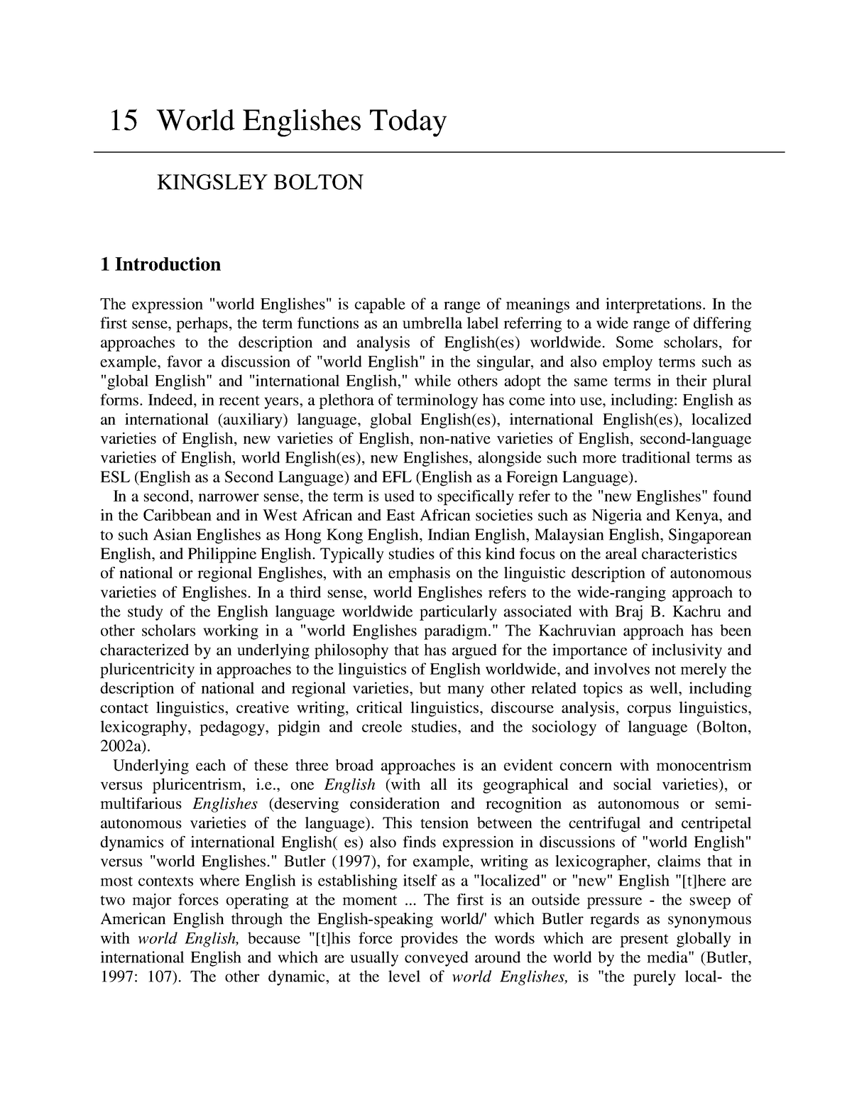 Bolton, K. (2006 ). World Englishes Today. The Handbook Of World ...