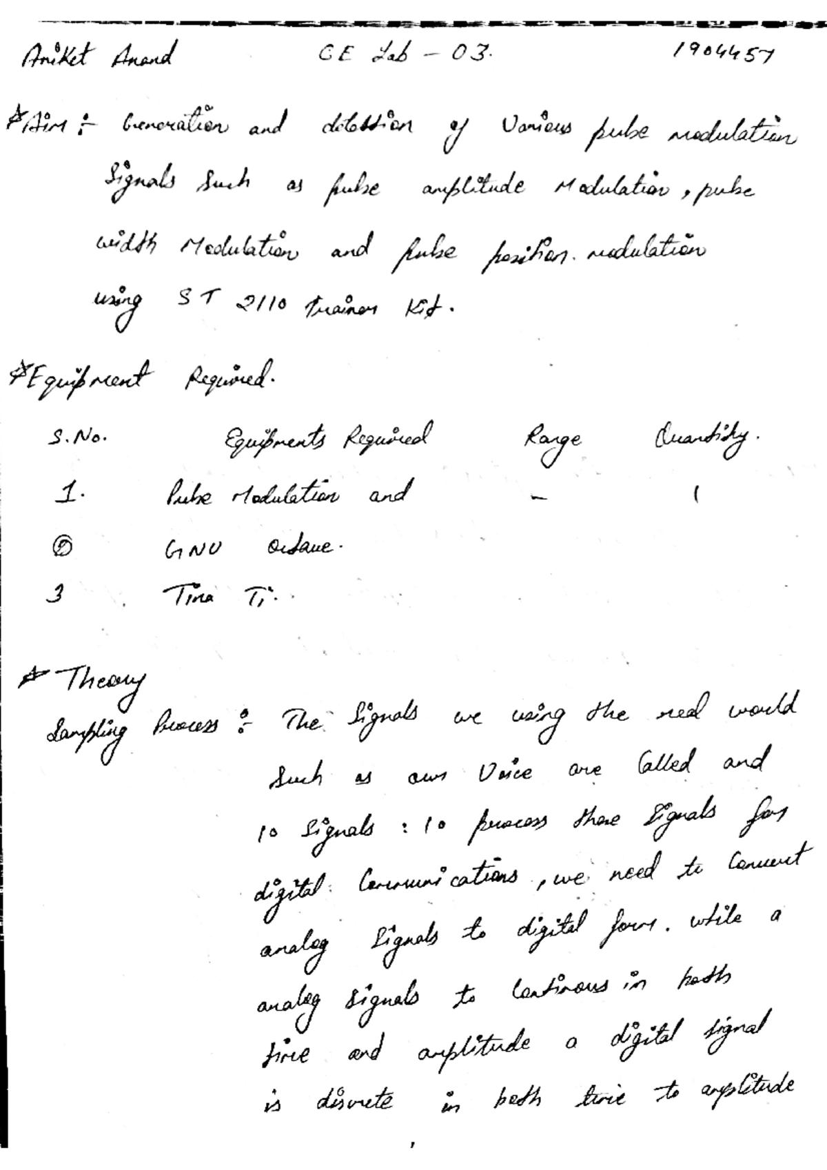 1904457 CE LAB 03 Important notes of CE labs Communication