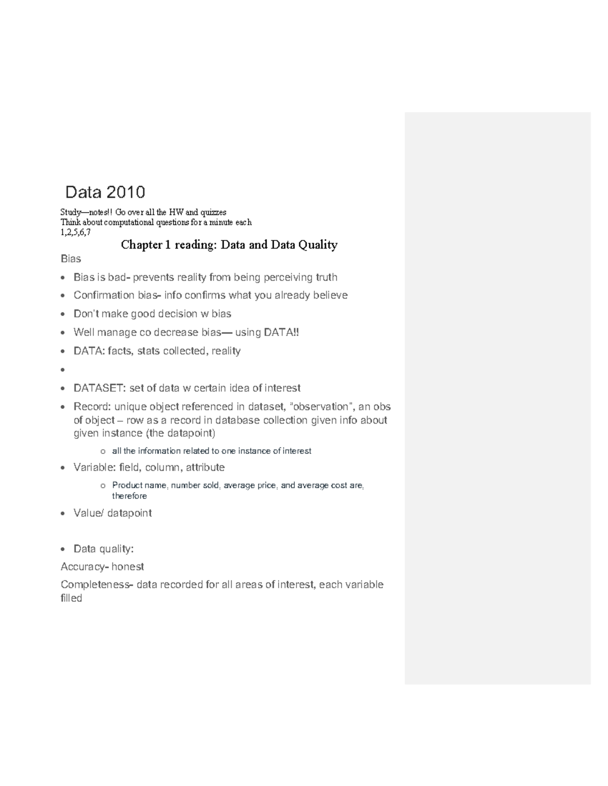 DATA 2100 - Has every lecture and textbook notes and examples of how to ...