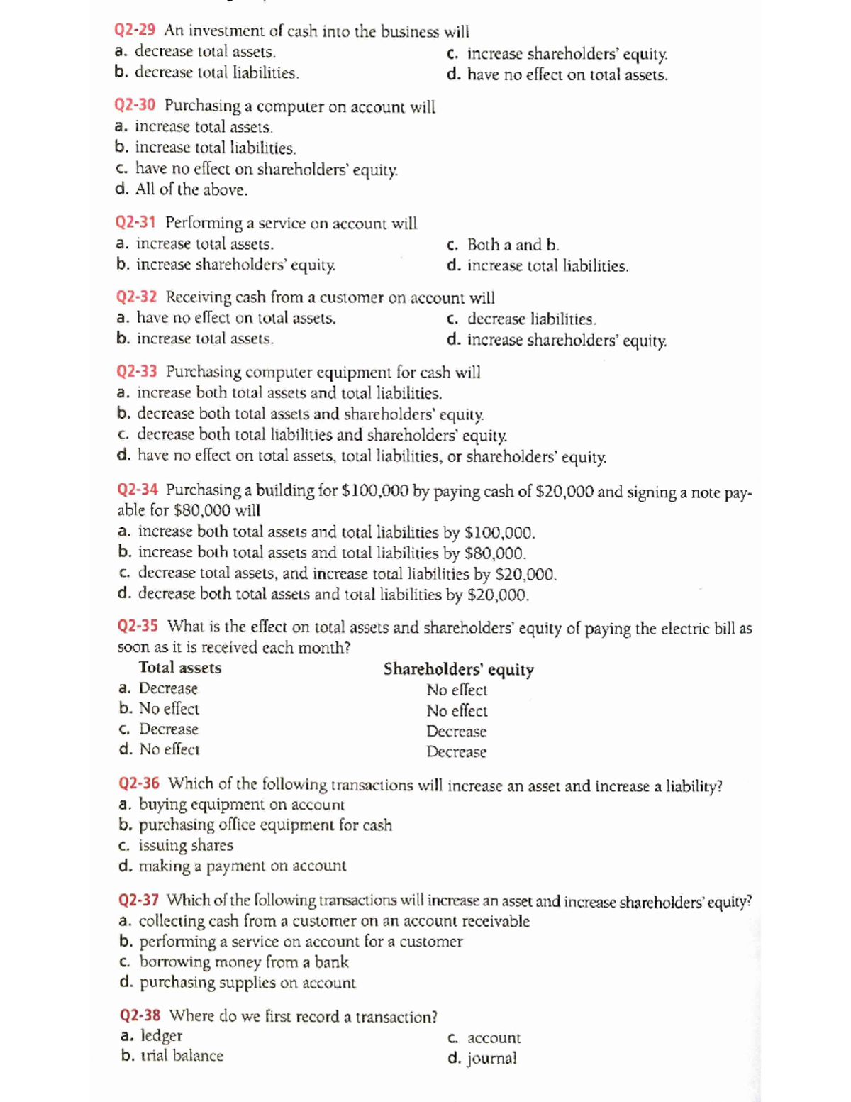 JE examples - Accounting cycle practice questions - ACTG2010 - Studocu