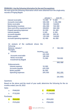 Accounting Practice Quiz - PFRS 1 First-time Adoption Of PFRSs An ...