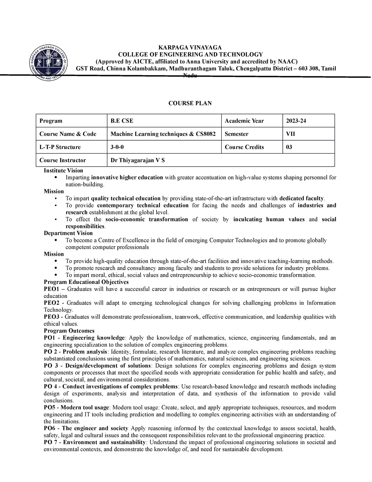 CC Lesson PLAN Final EDIT 2022-23 Academic YEAR - KARPAGA VINAYAGA ...