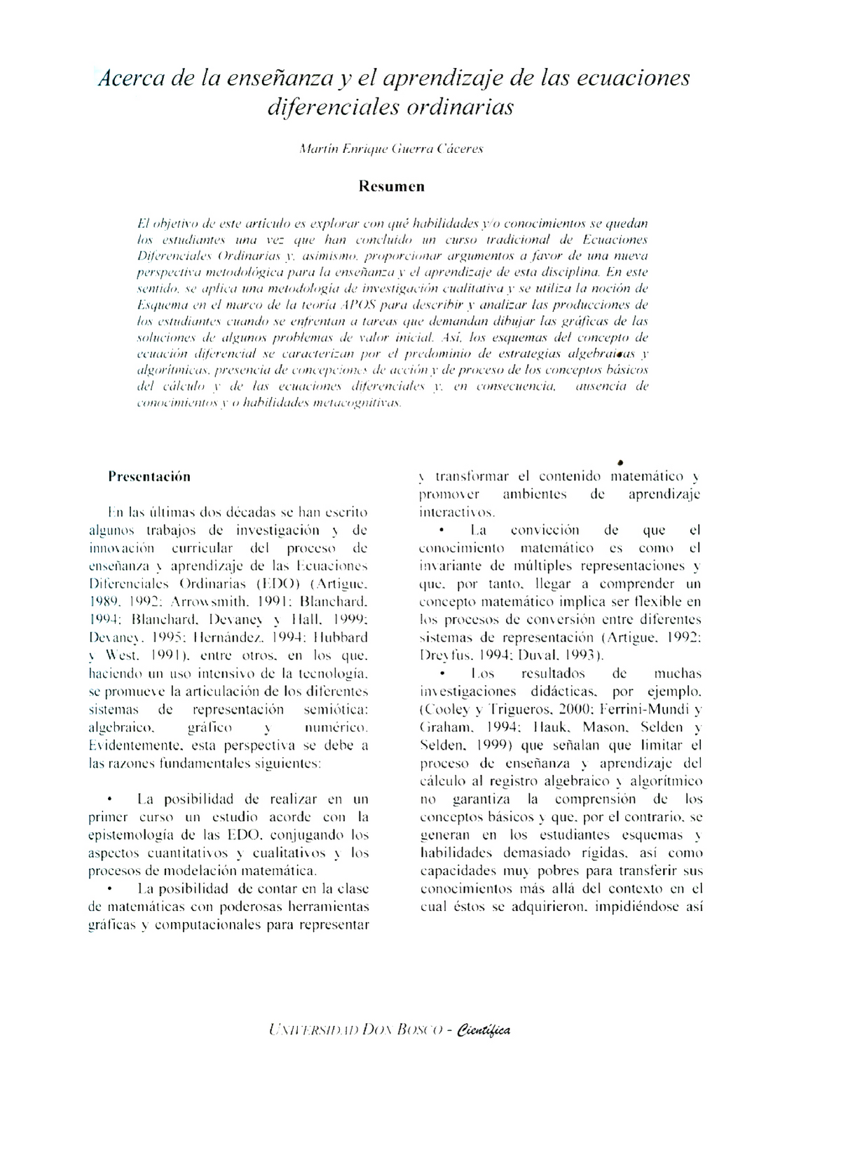 2. Acerca De La Ensenanza Y El Aprendizaje De Las Ecuaciones ...