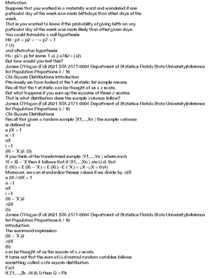 Chi square test notes for stats - PEARSON’S CHI-SQUARE TEST OF ...