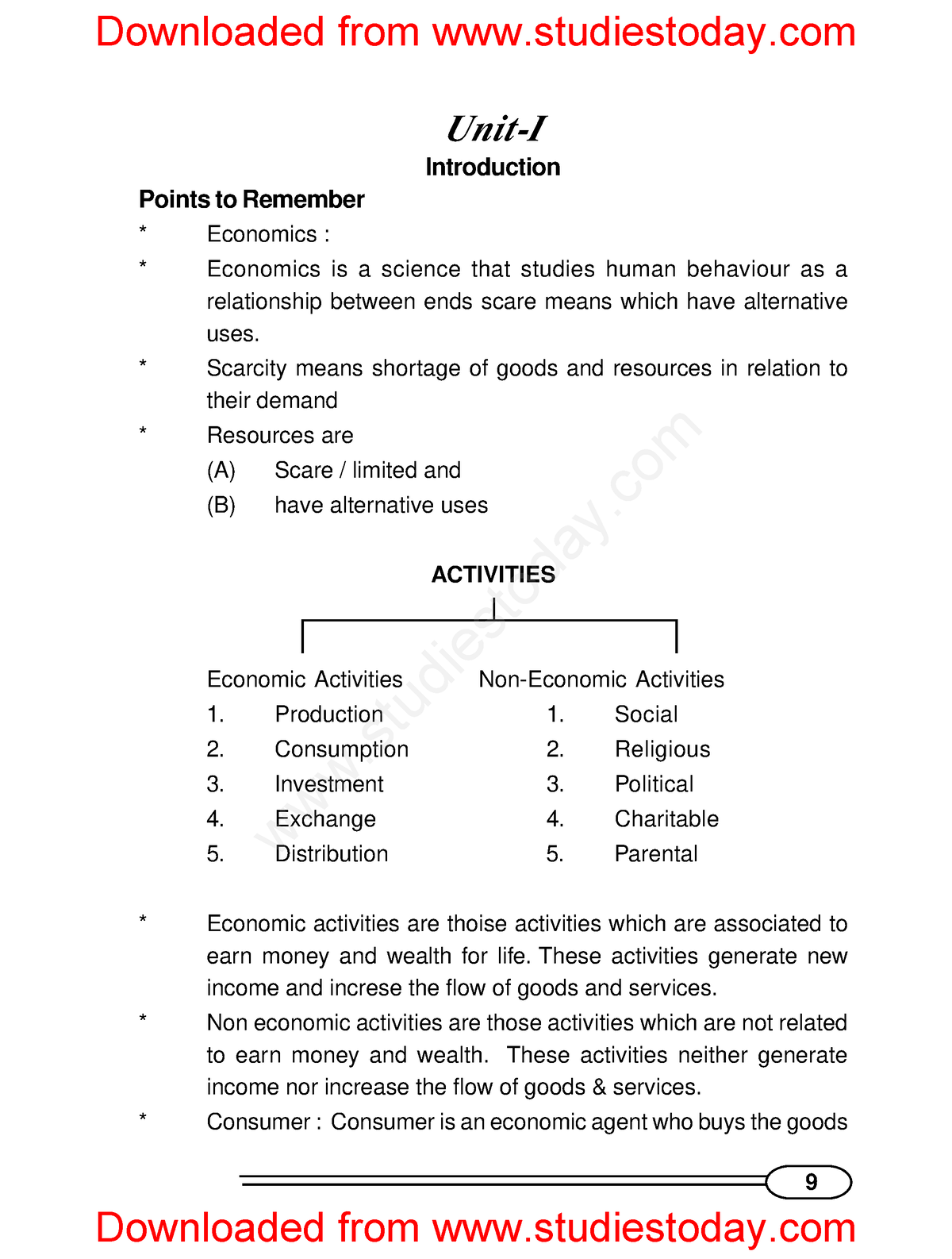cbse-class-11-economics-introduction-worksheet-99-unit-i-introduction
