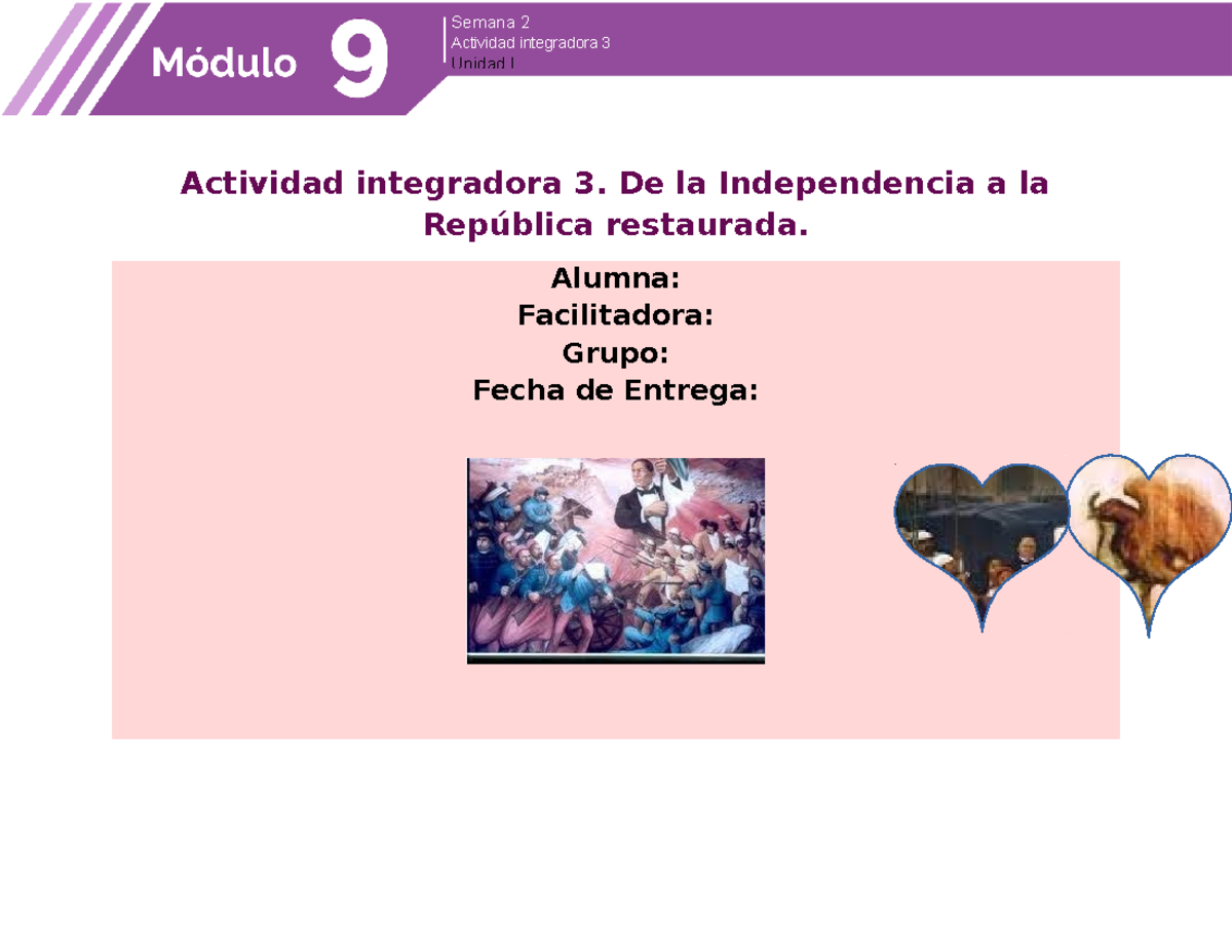 M09S2AI3 - Actividad integradora 3. De la Independencia a la República