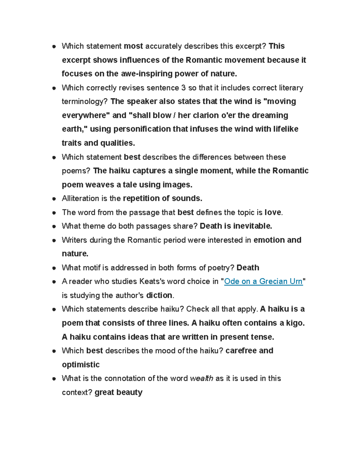Unit Test Review Here are some notes that you can use. Which statement most accurately Studocu