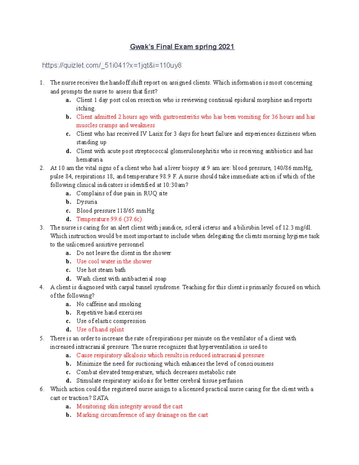 Medsurg review finals Gwak’s Final Exam spring 2021 quizlet/_51i041?x=1jqt&i=110uy The nurse