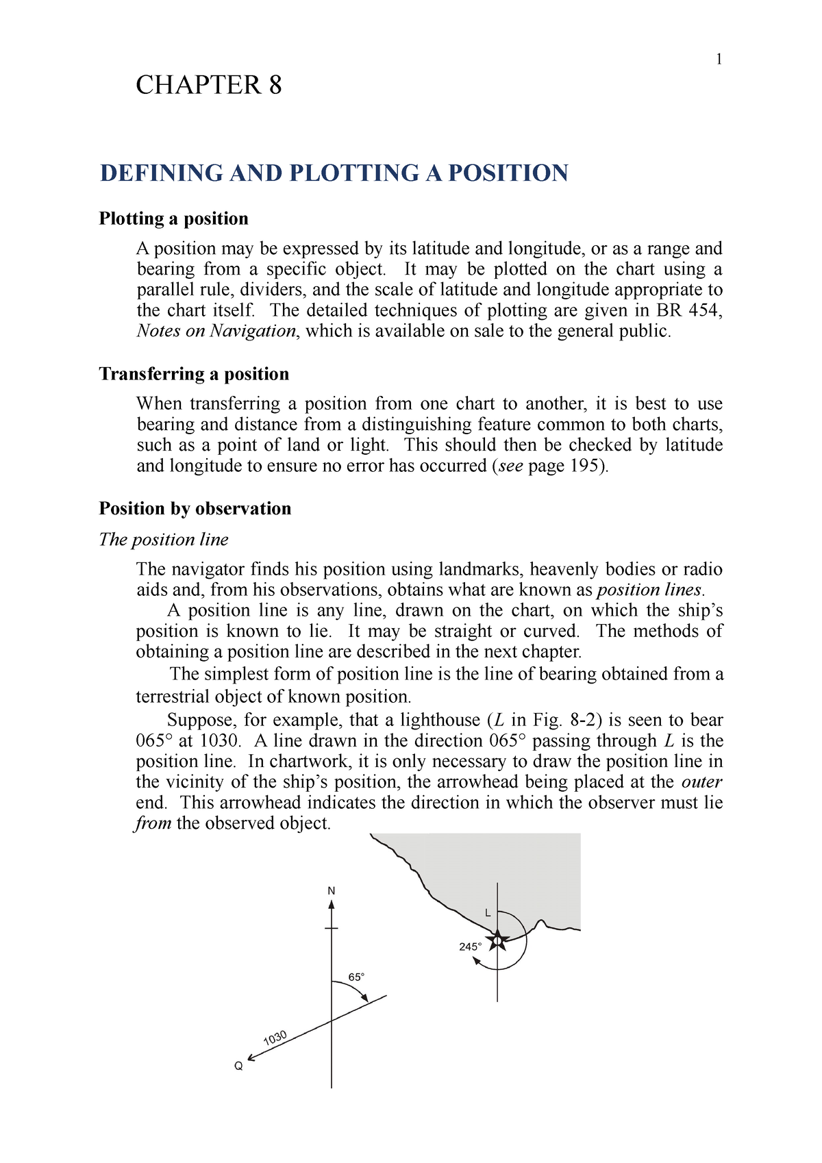 Chapter 8 Defining AND Plotting A Position ( Chartwork) - 1 CHAPTER 8 ...