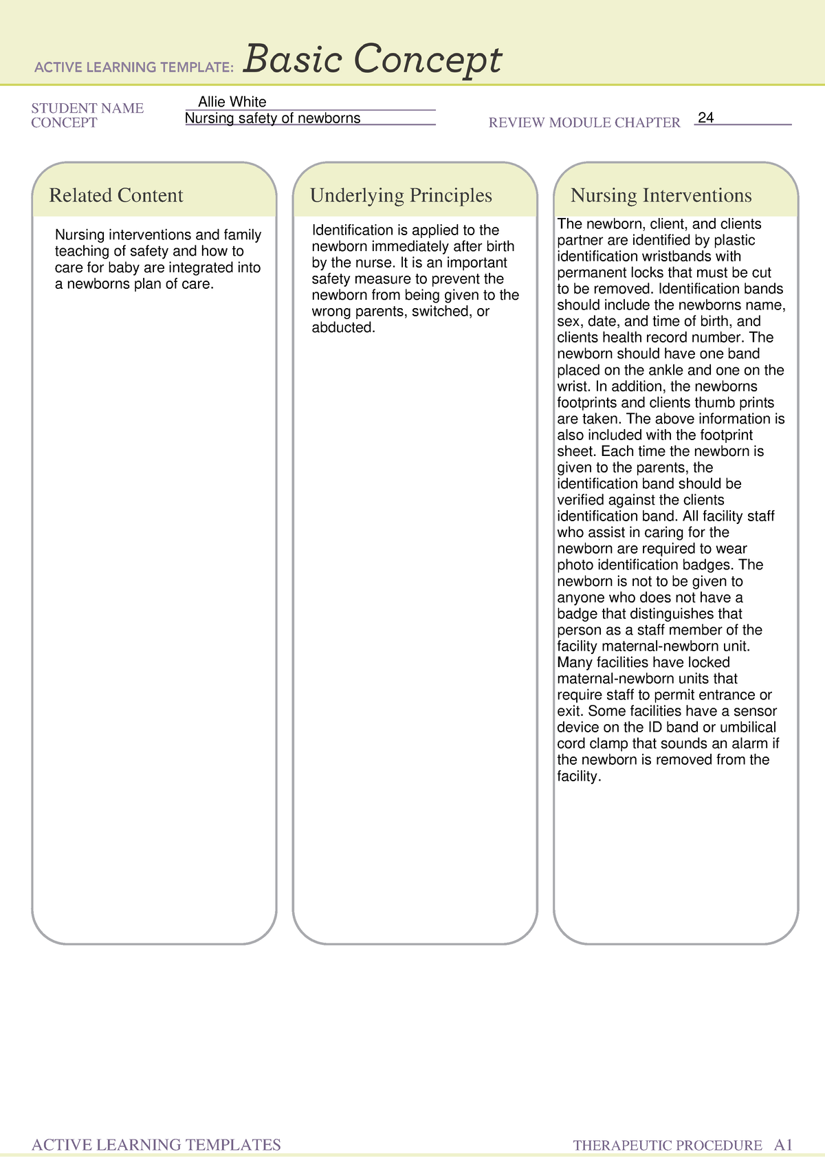 Basic Concept Form OB ATI B - NUR 211 - STUDENT NAME CONCEPT REVIEW ...