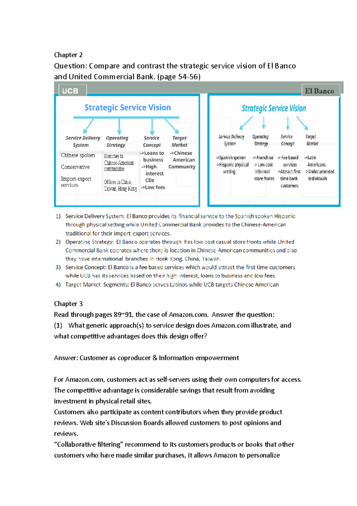 Class discussion review Service Management - Chapter 2 Question ...