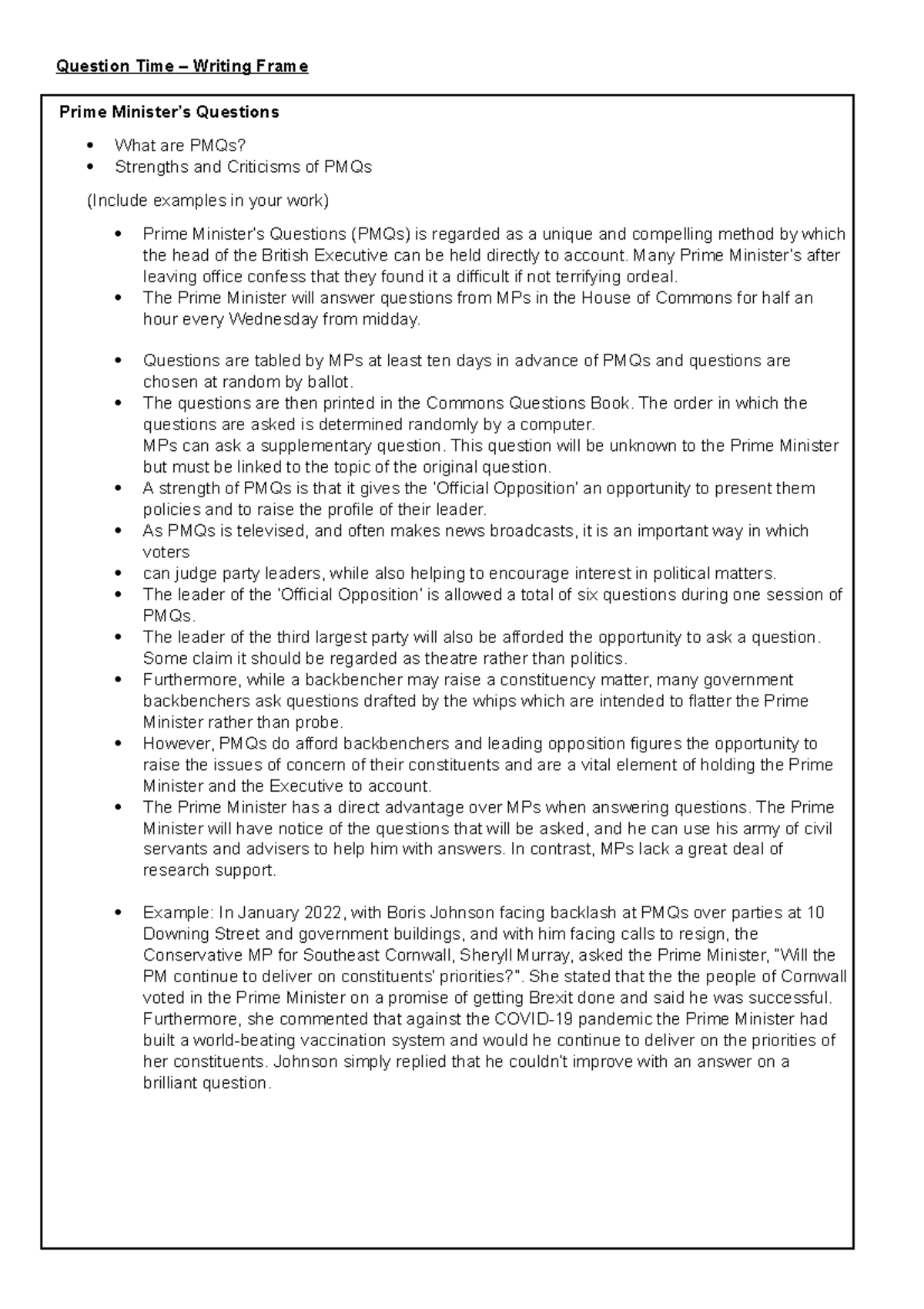 2. Question Time 2021 - this is some polotics I have - Question Time ...
