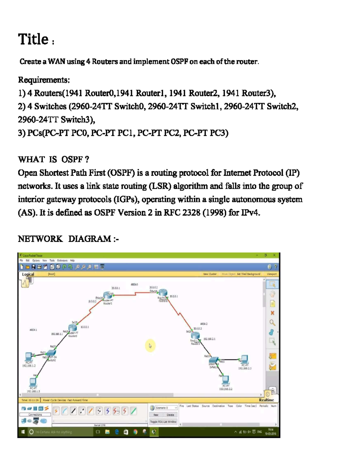 Documentation - Ospf Router - B.sc Biotech - Studocu