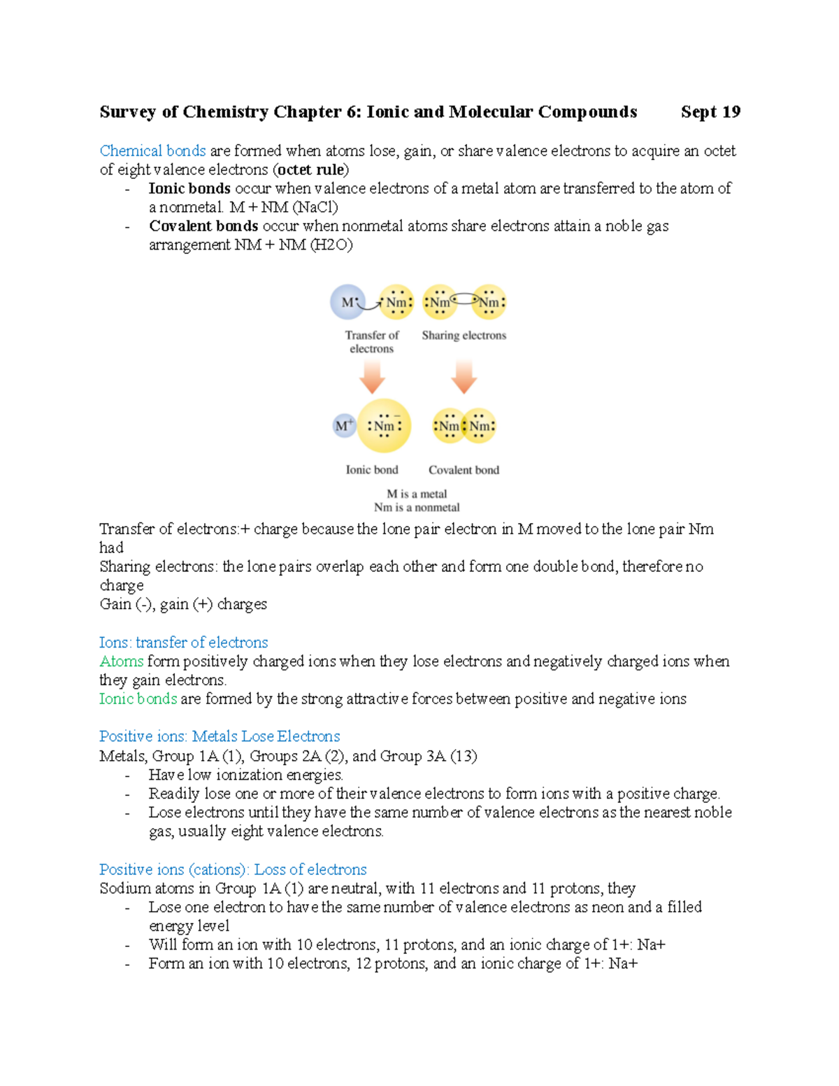 Chem 7 - Ionic And Molecular Compounds - Survey Of Chemistry Chapter 6 ...