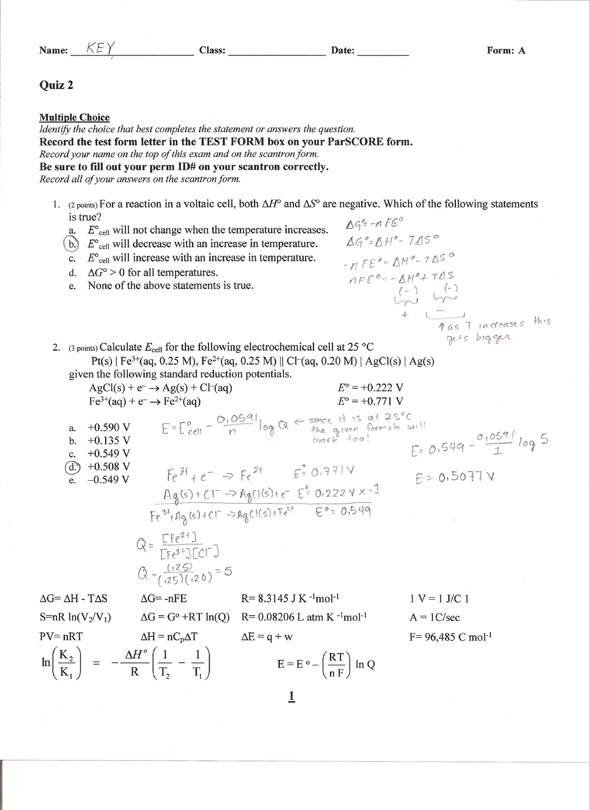 Worked Out Chem 1B Exam - CHEM1B - Studocu