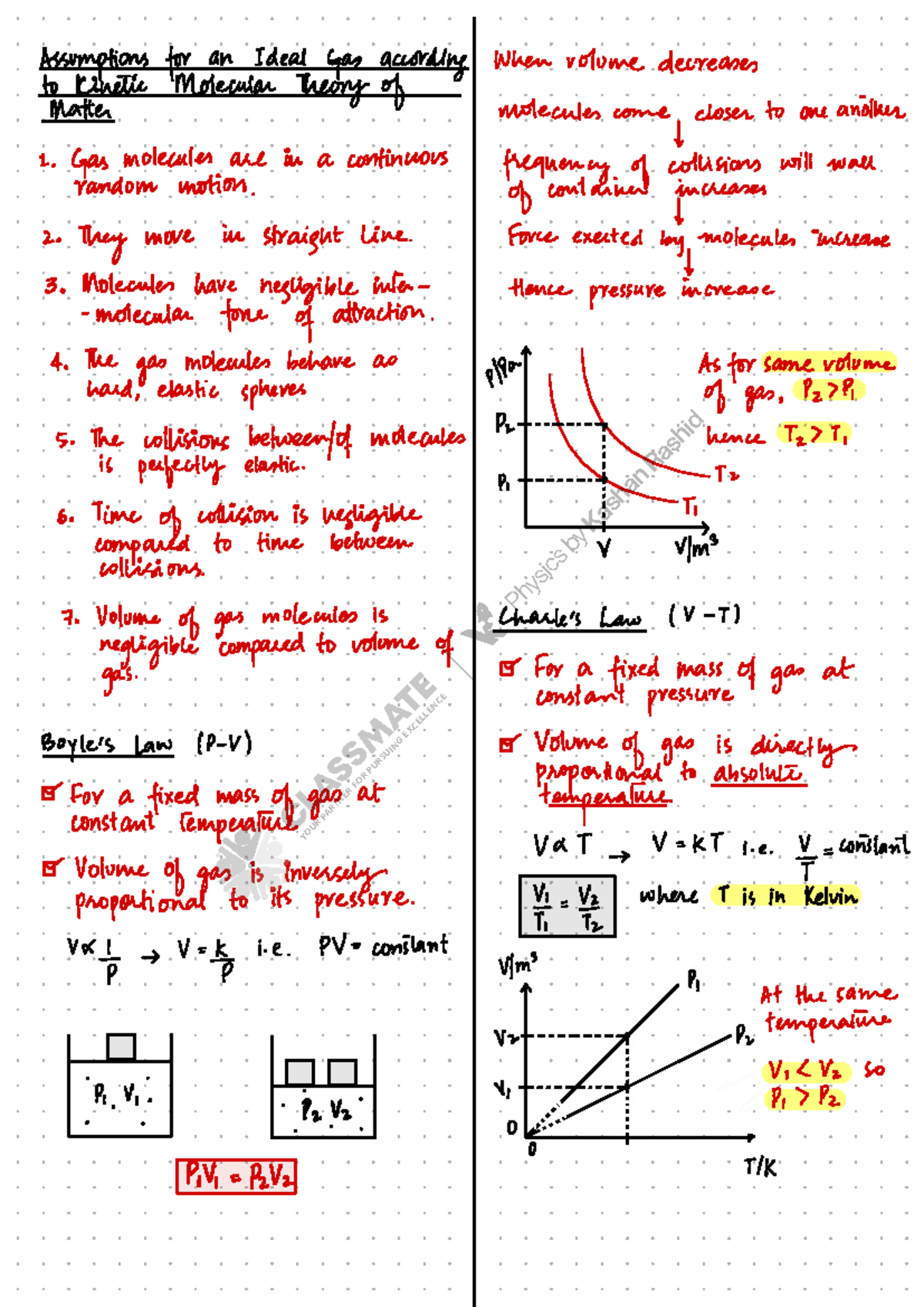 5.-Ideal-Gases Kashan Rashid - Assumptions for an Ideal Gas according ...
