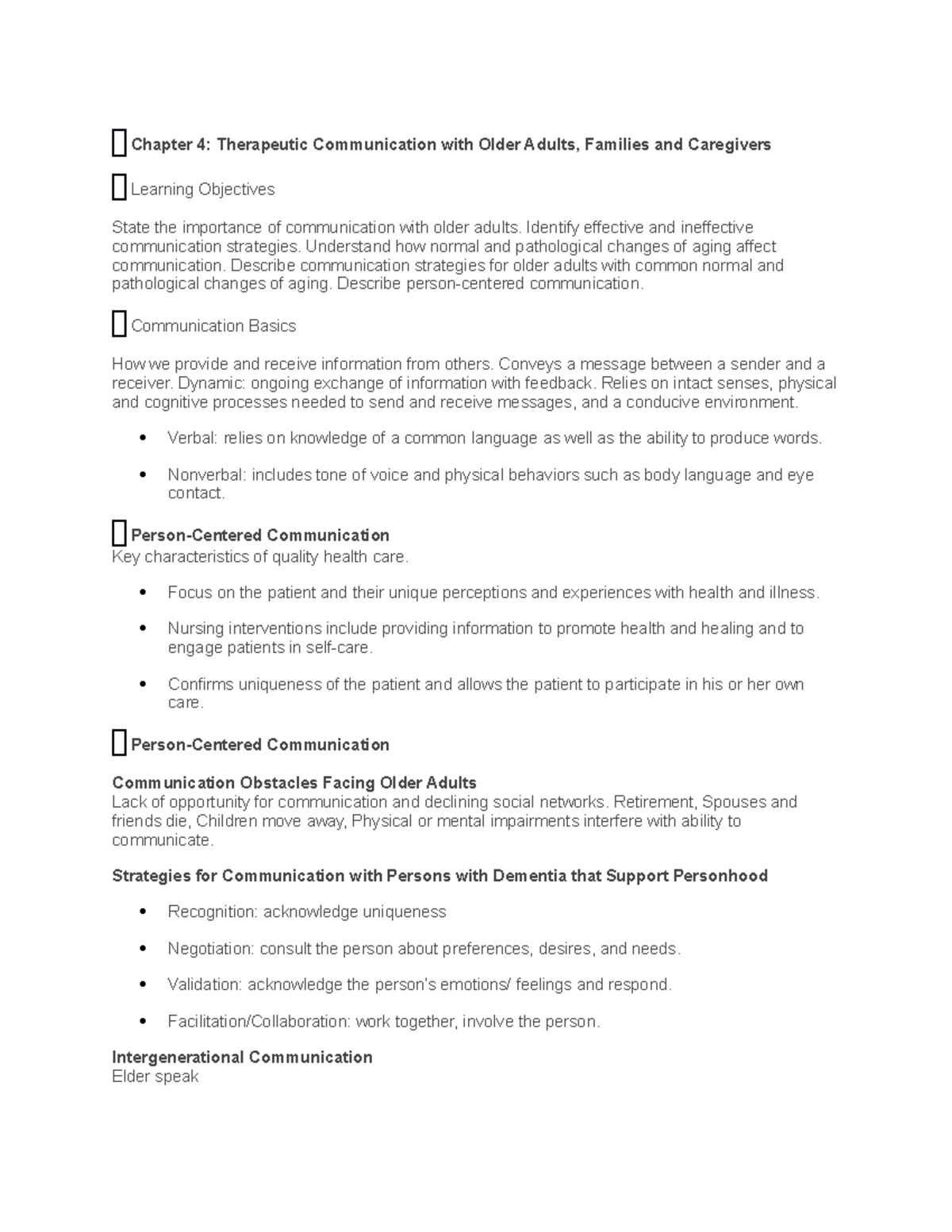 Communication-supplemental-elderly - 1 Chapter 4: Therapeutic ...