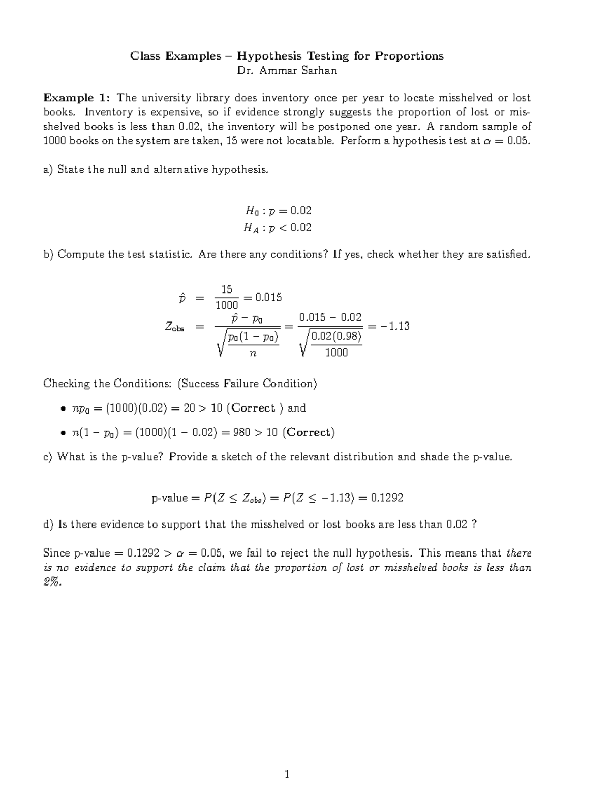 example hypothesis class