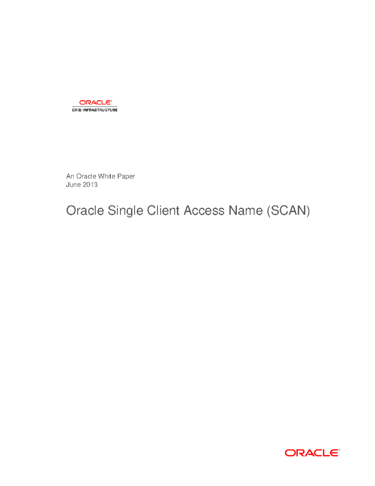 Scan - apuntes - An Oracle White Paper June 2013 Oracle Single Client ...