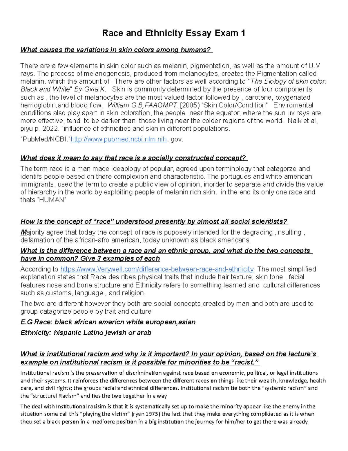 Thomas patterson race and ethnicity essay - Race and Ethnicity Essay ...
