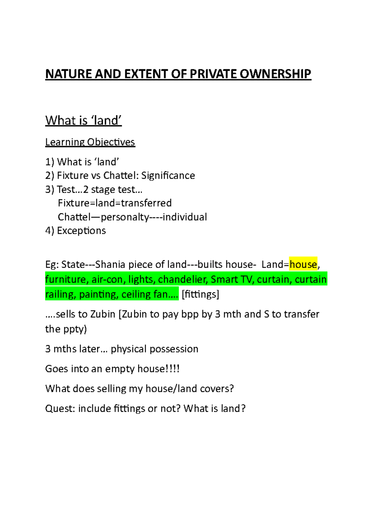 Definition OF LAND a simple notes Just for editing NATURE AND