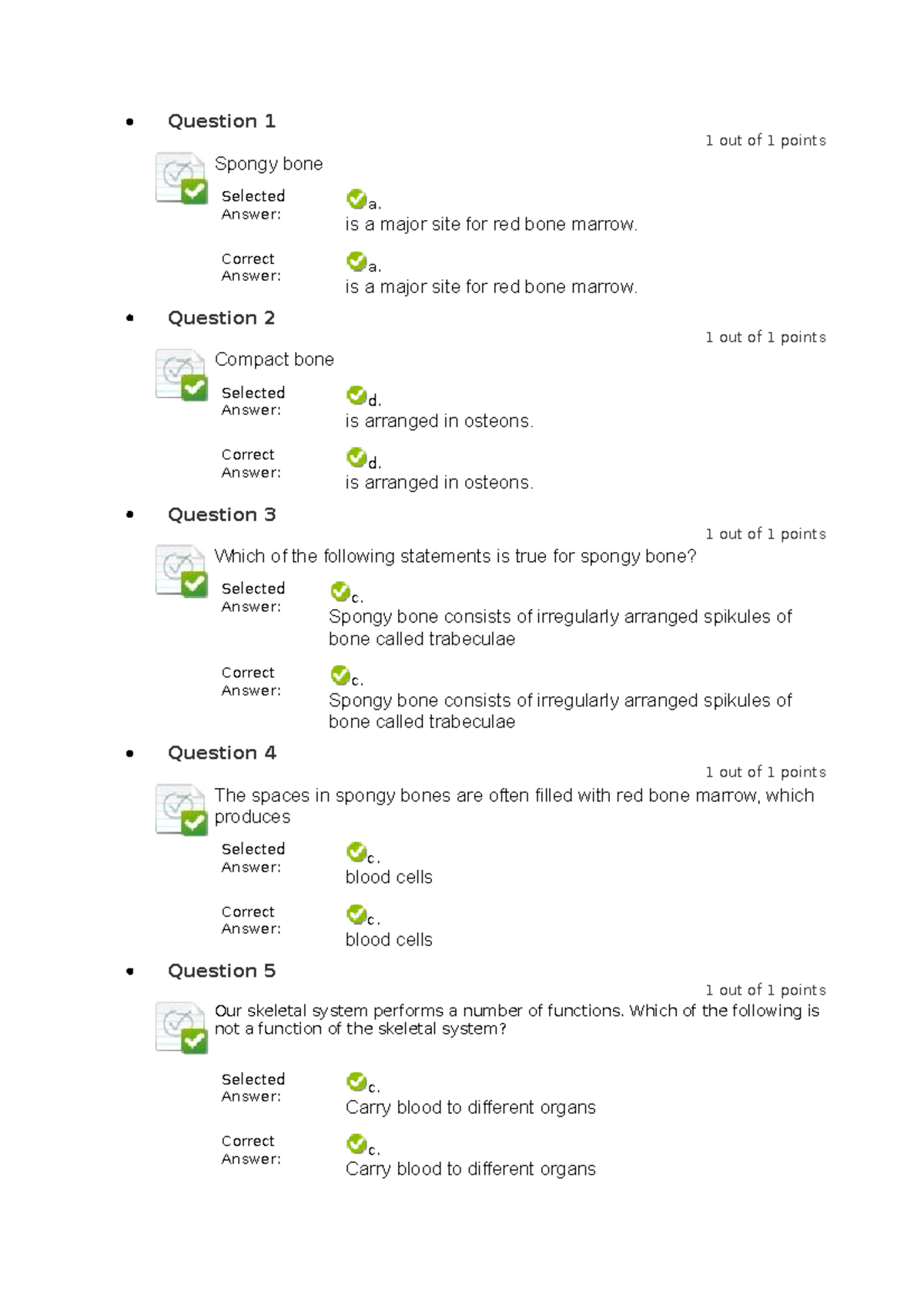 Week 4 quiz practical questions bones joints muscles - Question 1 1 out ...