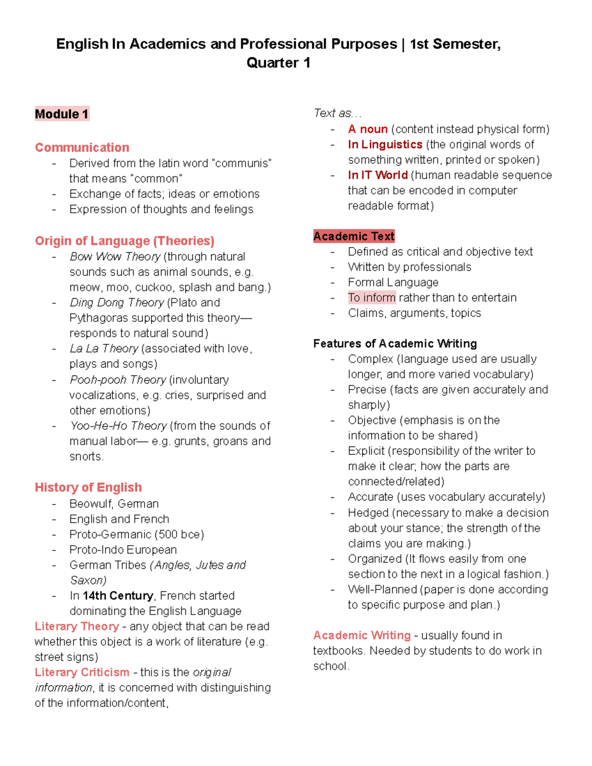 EAPP Reviewer - English In Academics and Professional Purposes | 1st ...