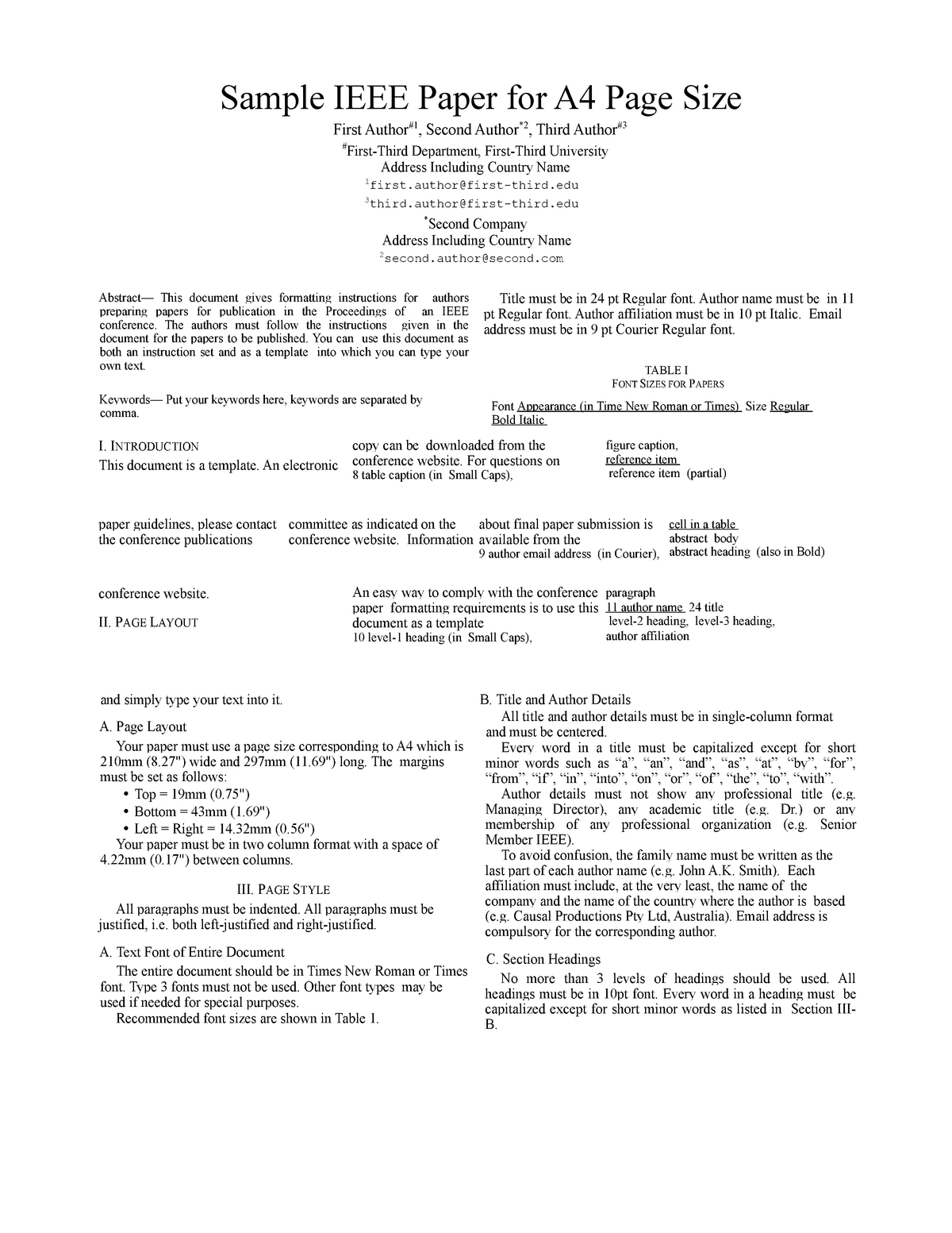 IEEE Template 4 sdfghj Sample IEEE Paper for A4 Page Size First
