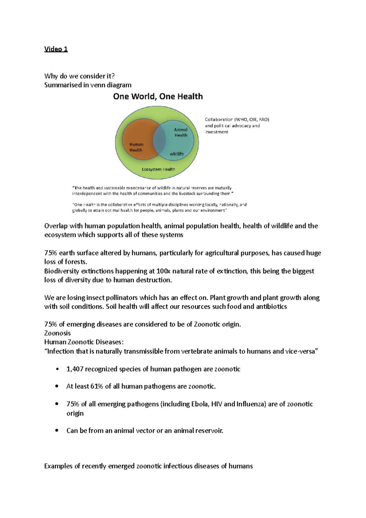 Lecture 1 O.C 1210 overview of epidemiology Video 1 Why do we consider it? Summarised in