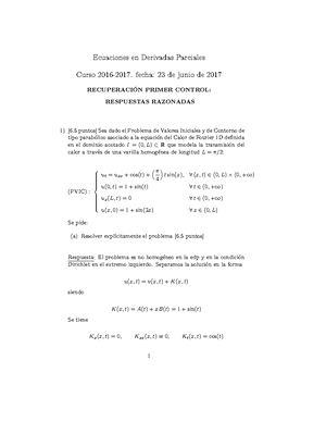 C1 Mayo Soluciones - Examen Resuelto - Ecuaciones En Derivadas ...