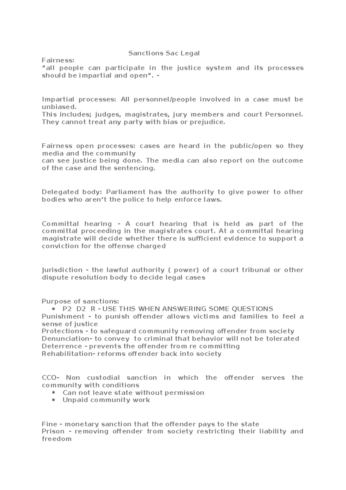 Sanctions Sac Legal - Sanctions Sac Legal Fairness: “all people can ...