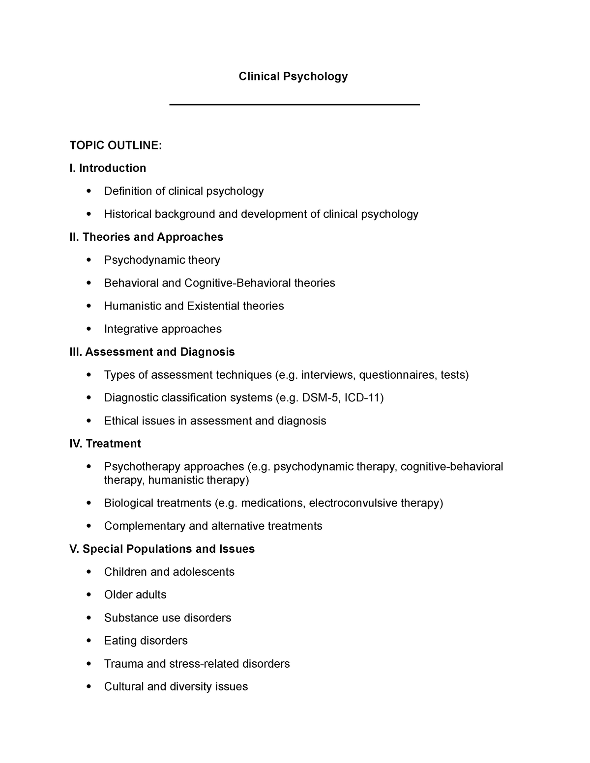 clinical psychology thesis topics