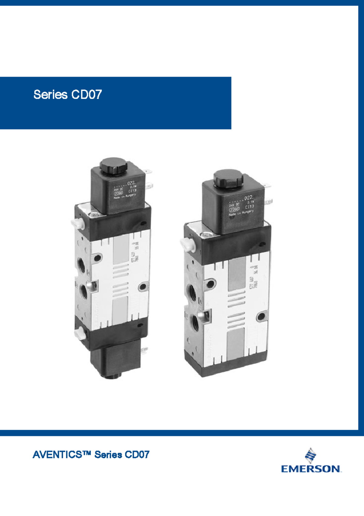 Aventics Series CD07 Directional Valves Brochure - Series CD AVENTICS ...