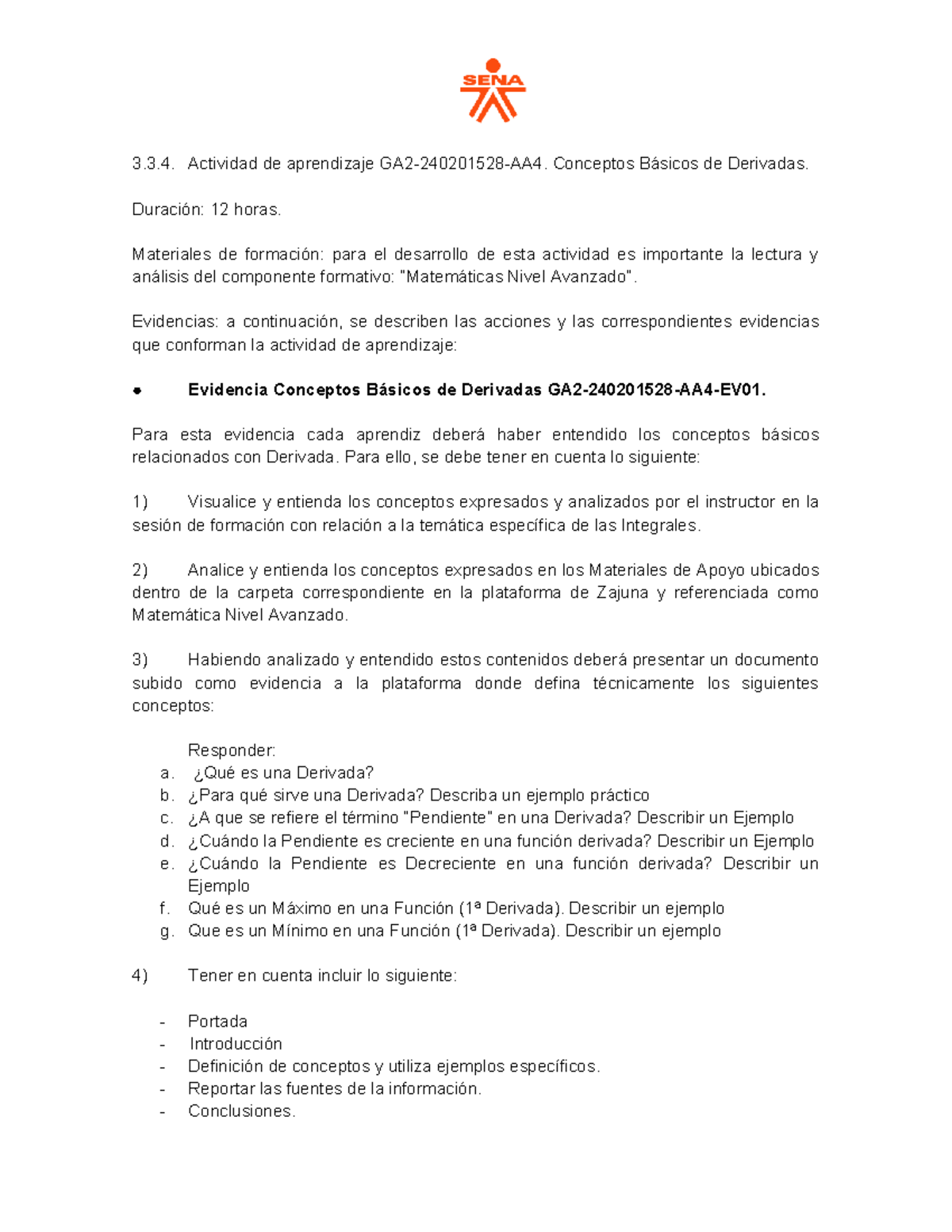 Conceptos De La Derivada Actividad De Aprendizaje Ga Aa Conceptos B Sicos De