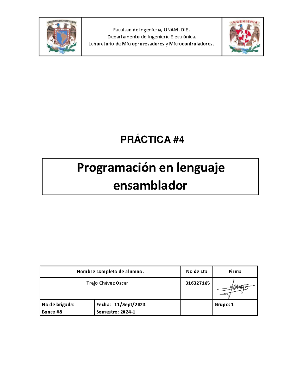 Práctica 4 Laboratorio De Microprocesadores Y Microcontroladores