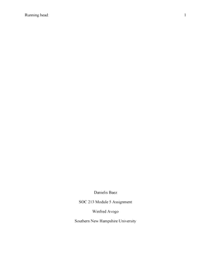 PSY 230 Module Two Short Paper - 1 Danielis Baez PSY 230 Module Two ...