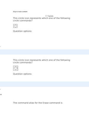 Auto Cad-Exam7 - Auto Cad Assessment -Exam7-Unit7-Ashworth College The ...