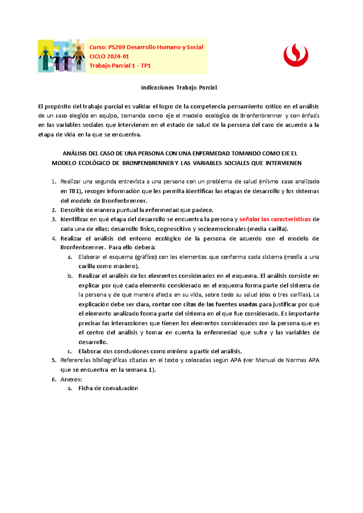 Guía del TP PS DHS Indicaciones Trabajo Parcial El propósito del trabajo parcial