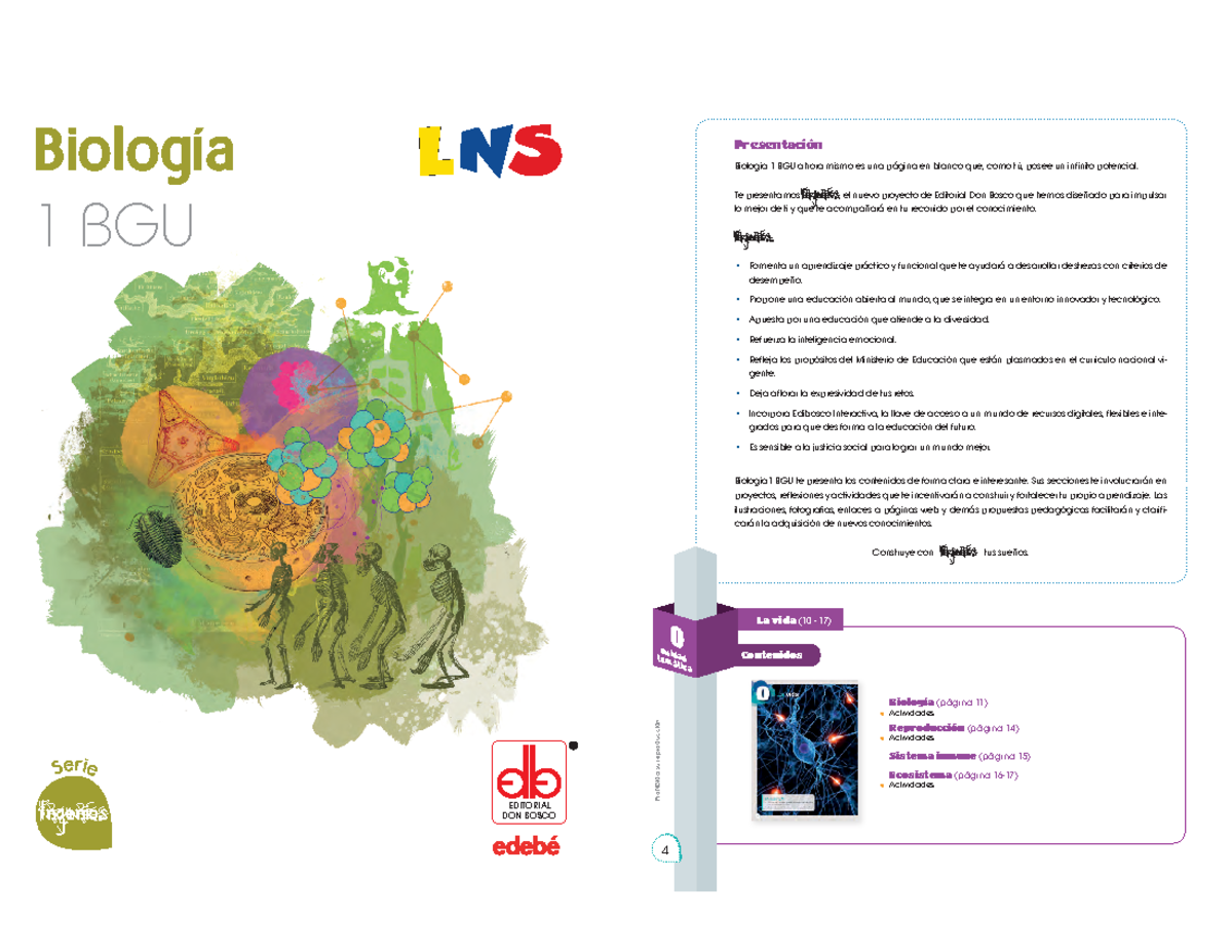 Biologia 1 - Libro de Biología 1 - Biología 1 BGU Serie Ingenios