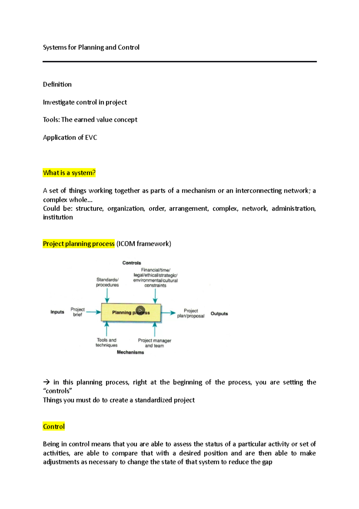 7 - Systems for Planning and Control - Systems for Planning and Control ...