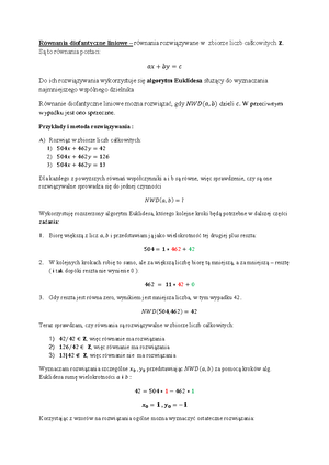 Zadania 3 - Matematyka Dyskretna Teoria Cz. 1 1. Wykonaj Grafu G ...