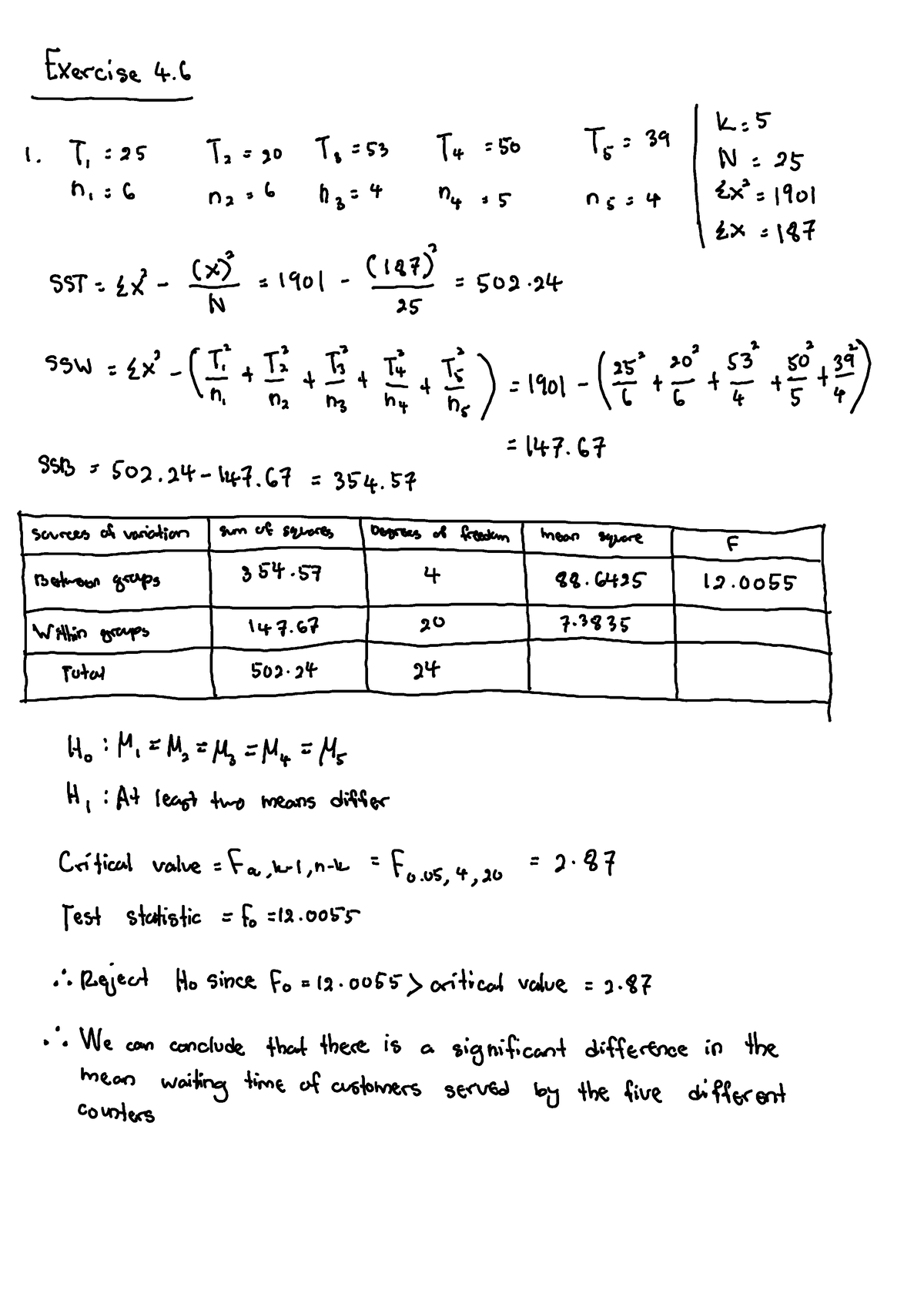 Exercise 4 - Statistic - Studocu