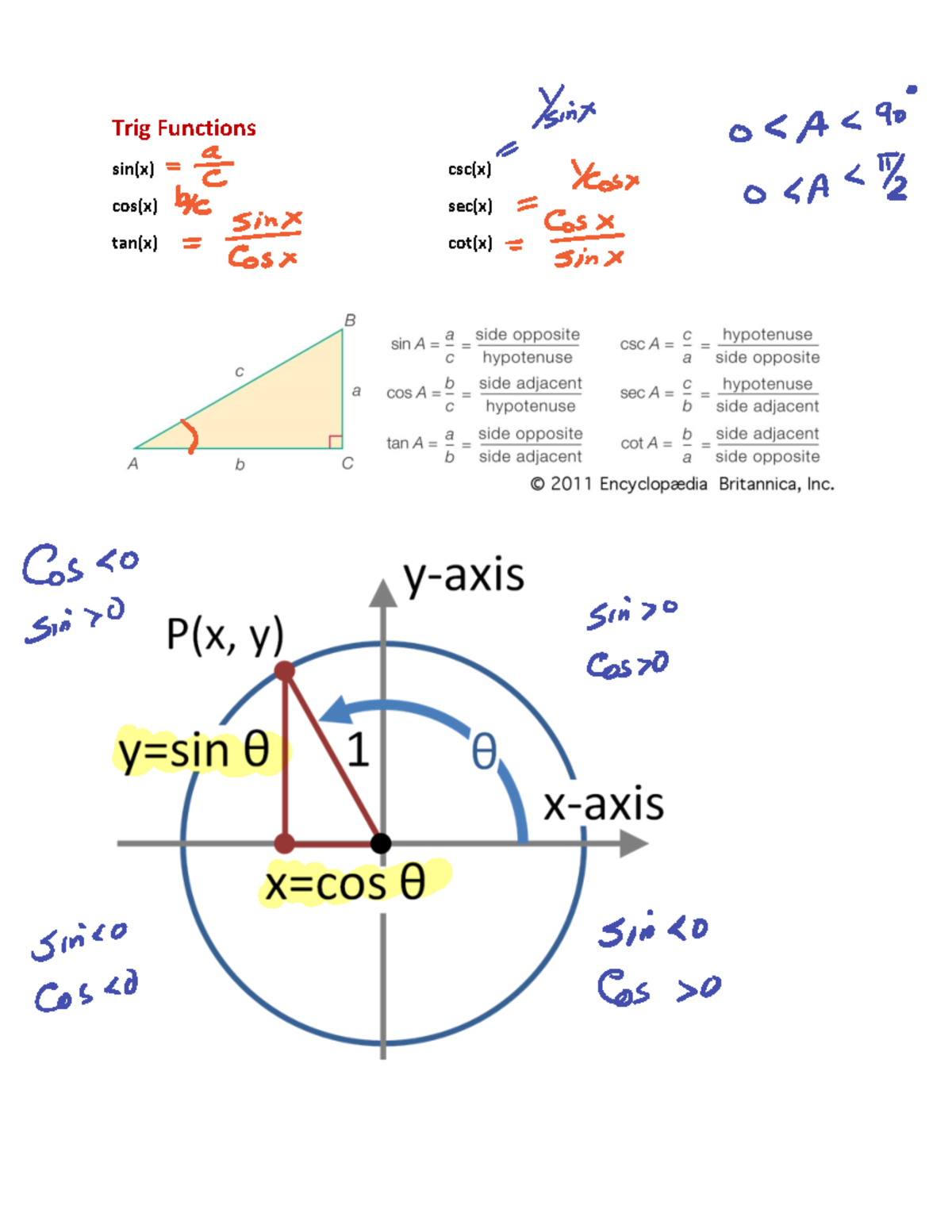 2 Trig Functions 2 biochem Trig Functions sin(x) csc(x) cos(x) sec