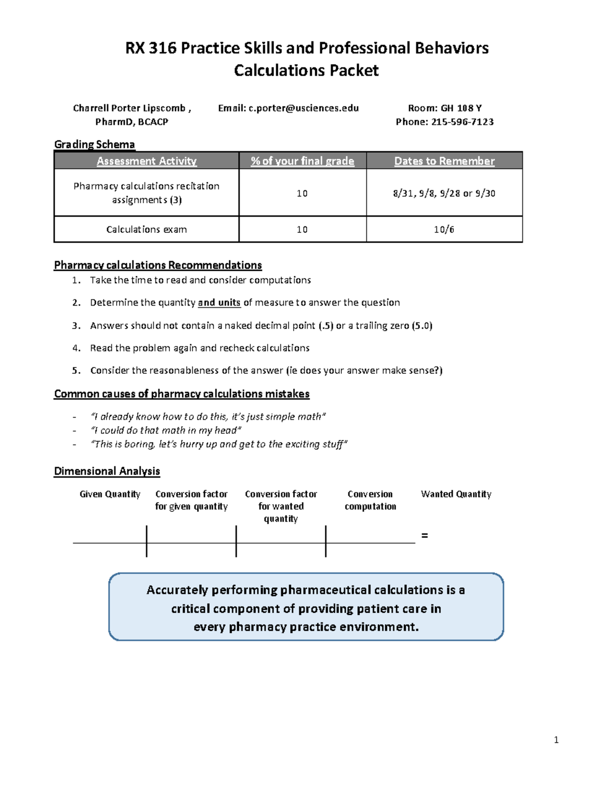 Calculations Packet- student version - Warning: TT: undefined function ...