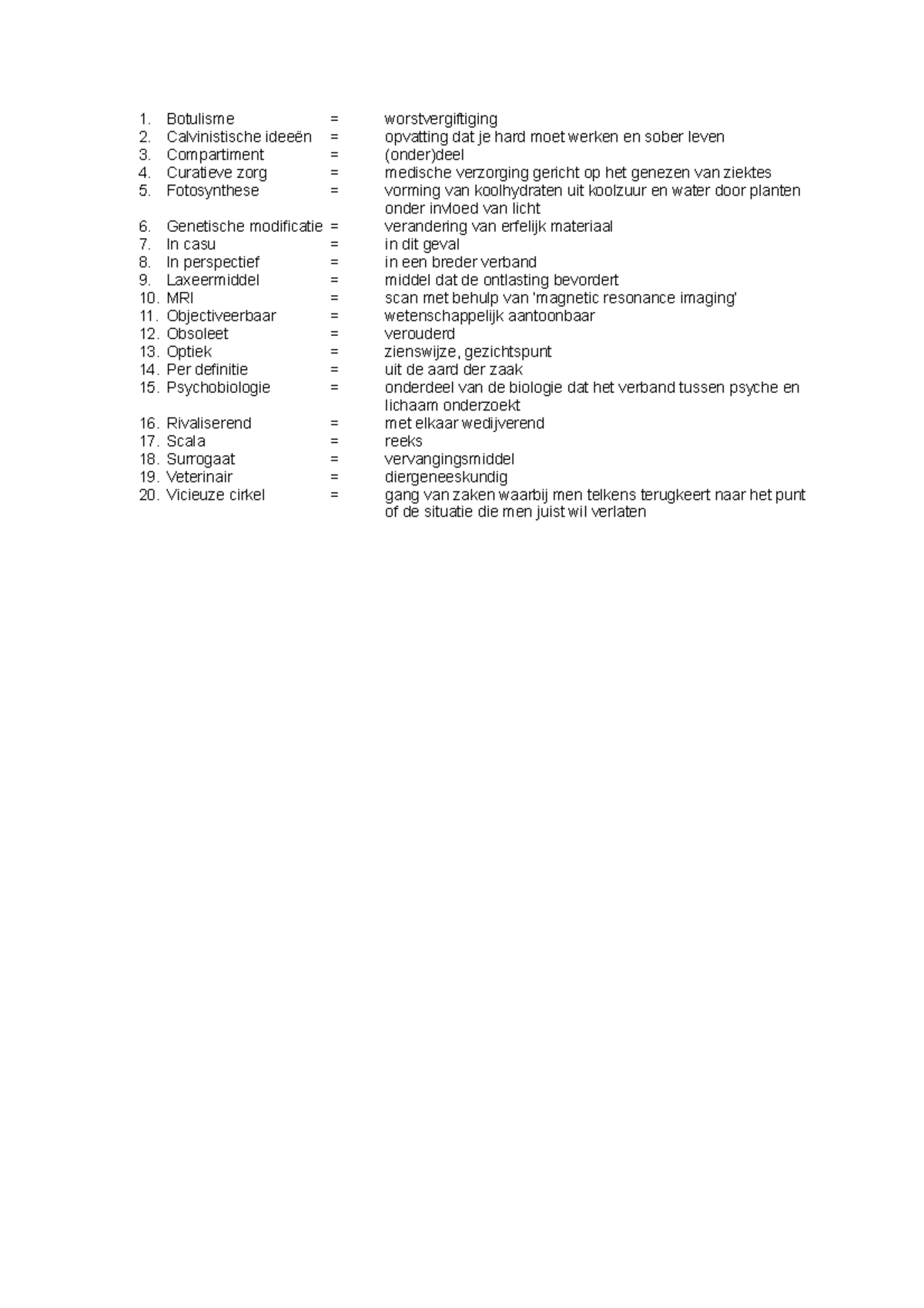 moeilijke nederlandse woorden 1. 2. 3.