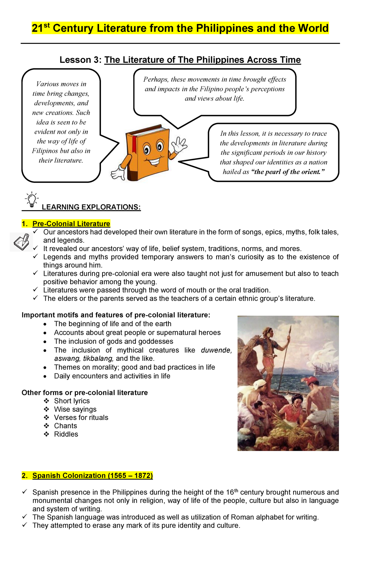 21st Century Literature Lesson 3 The Literature Of The Philippines 