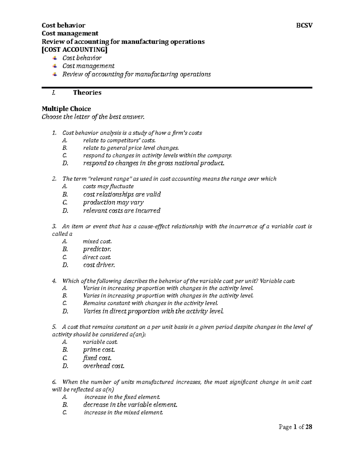 2 - Cost Behavior of Accounting - Cost Accounting And Cost Management ...