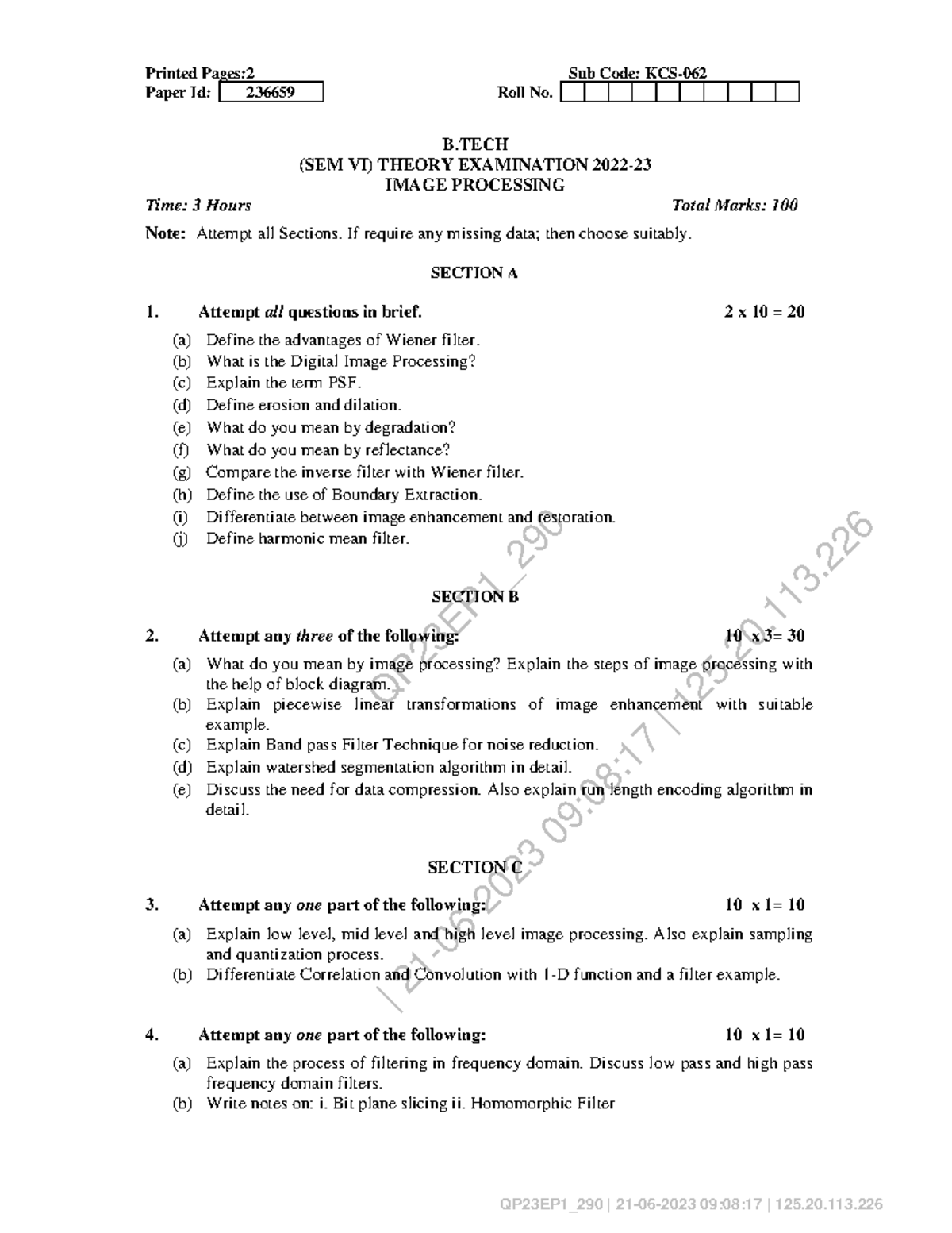 IP - Previous year question papers for Image Processing - QP23EP1_ | 21 ...