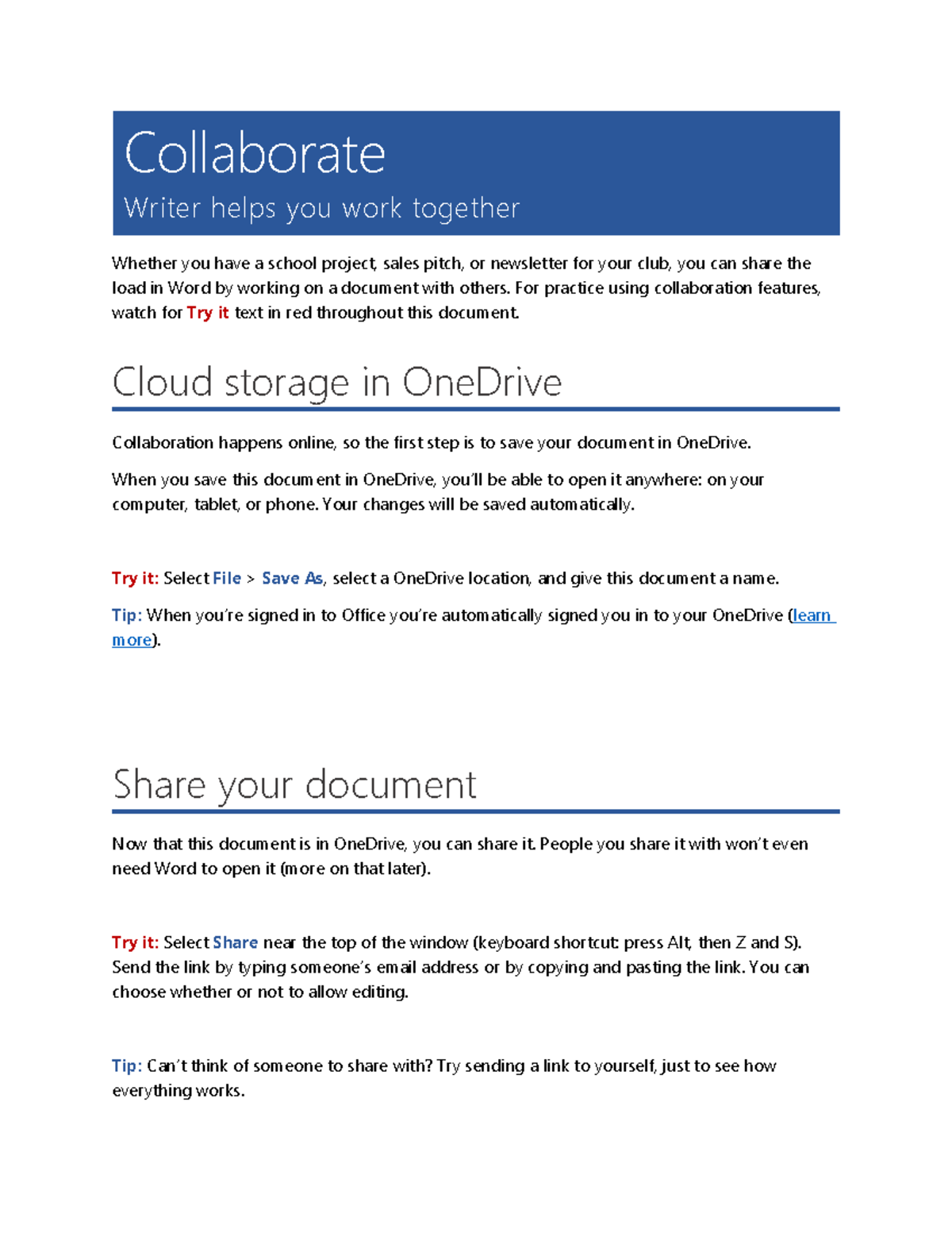 Documento Colaborativo - Collaborate Writer helps you work together ...