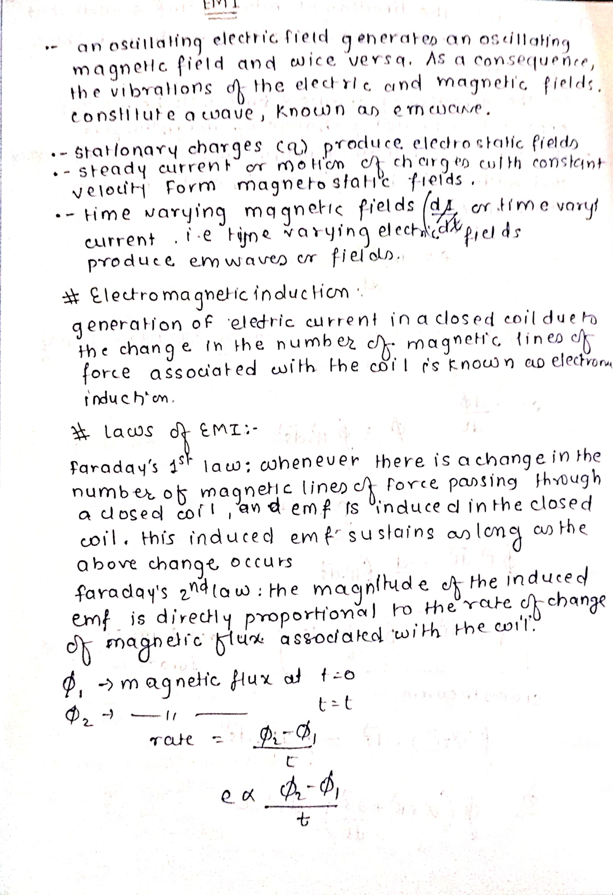 Electromagnetic Induction Handwritten notes - Electrical Engineering ...